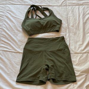 PARAGON Olive Green Activewear Set